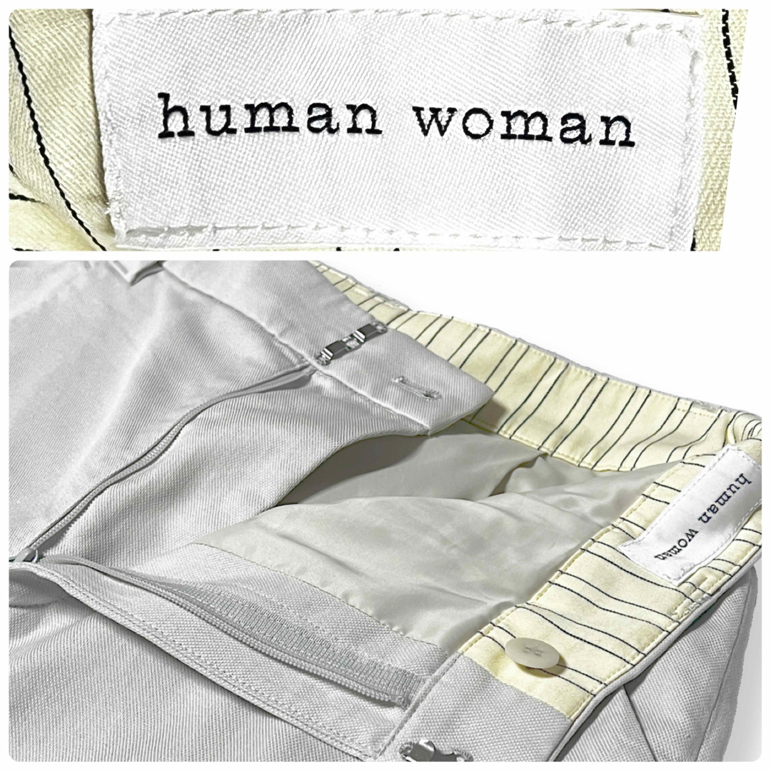 HUMAN WOMAN(ヒューマンウーマン)のヒューマンウーマンドビーオックスセミワイドパンツ レディースのパンツ(カジュアルパンツ)の商品写真