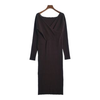 ラウンジドレス(Loungedress)のLoungedress ラウンジドレス ワンピース F 茶 【古着】【中古】(ひざ丈ワンピース)