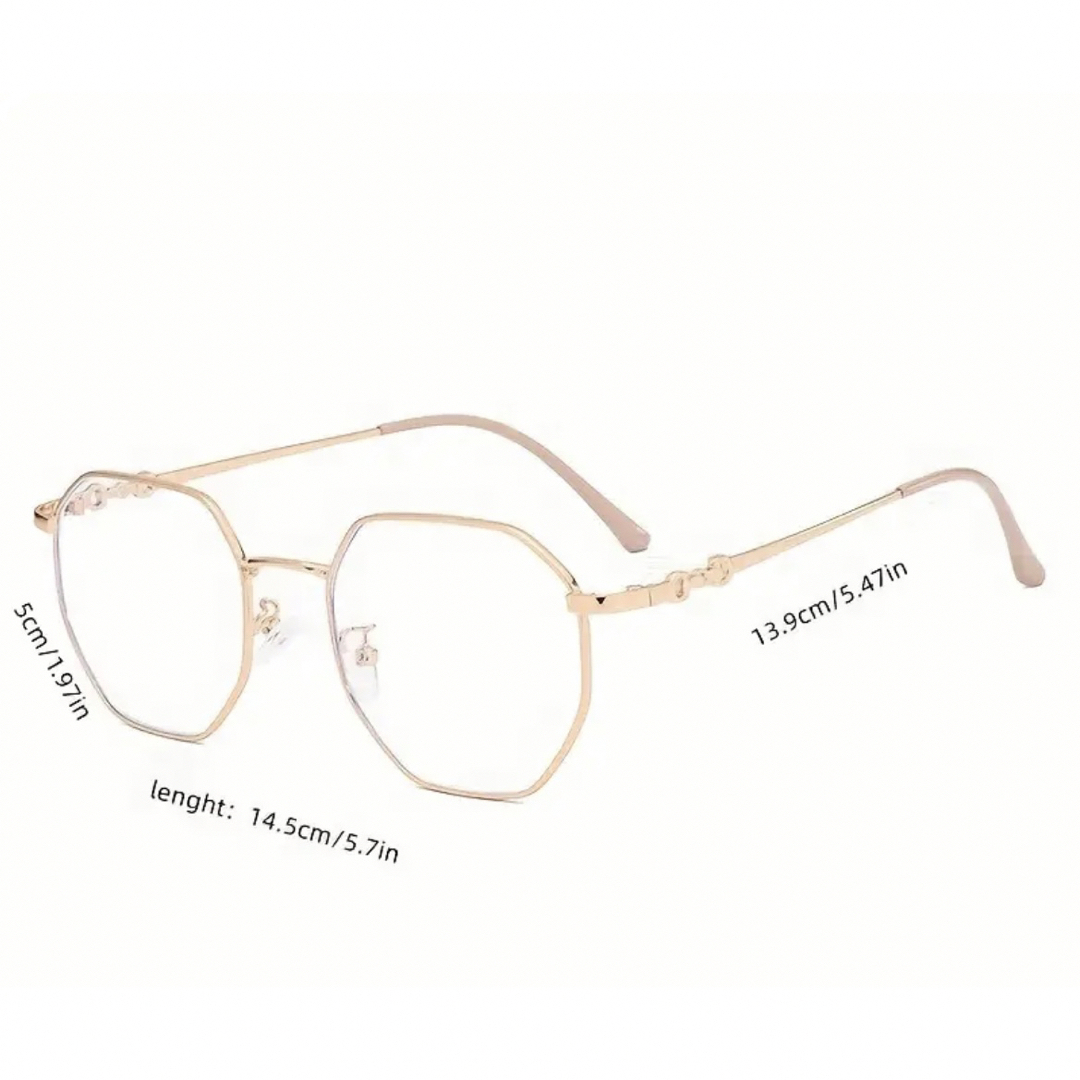 メガネ メガネフレーム 眼鏡 ゴールド レディースのファッション小物(サングラス/メガネ)の商品写真