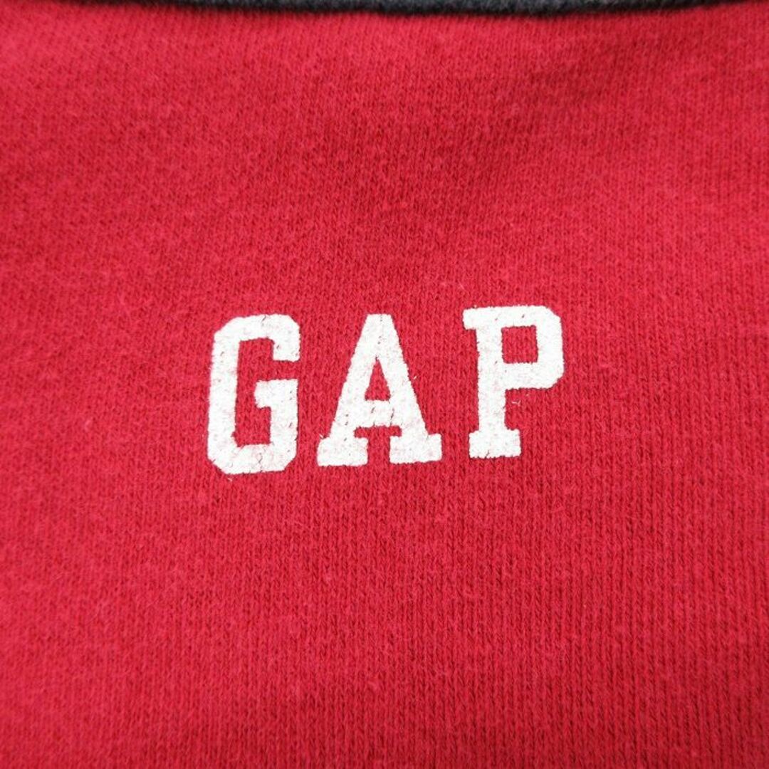 GAP(ギャップ)の古着 ギャップ GAP 長袖 スウェット キッズ ボーイズ 子供服 00年代 00s 1 フロッキープリント クルーネック 赤他 レッド 24feb06 キッズ/ベビー/マタニティのベビー服(~85cm)(シャツ/カットソー)の商品写真