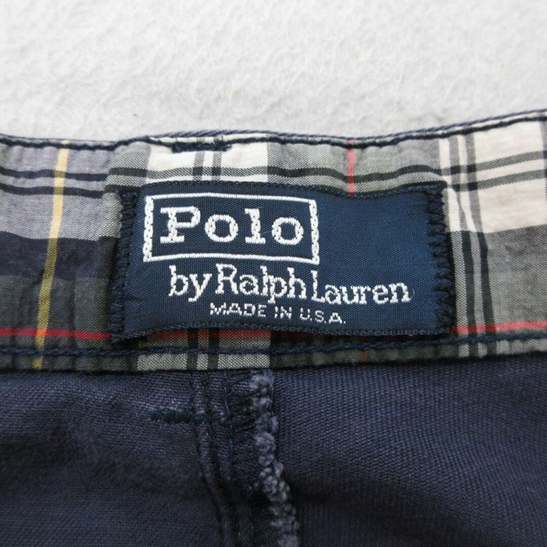 Ralph Lauren(ラルフローレン)のW36★古着 ラルフローレン Ralph Lauren ブランド チノ パンツ チノパン メンズ 90年代 90s ワンポイントロゴ コットン USA製 紺 ネイビー 【spe】 24feb05 中古 ボトムス ロング メンズのパンツ(ワークパンツ/カーゴパンツ)の商品写真