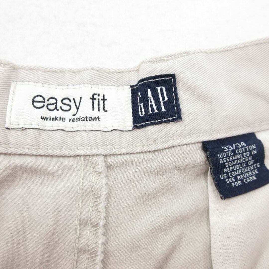 GAP(ギャップ)のW33★古着 ギャップ GAP パンツ メンズ 00年代 00s コットン 薄ベージュ カーキ 24feb06 中古 ボトムス ロング メンズのパンツ(ワークパンツ/カーゴパンツ)の商品写真