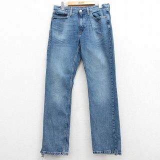 リーバイス(Levi's)のW34★古着 リーバイス Levis 514 ジーンズ メンズ ヒゲ 紺 ネイビー デニム 24feb10 中古 ボトムス ジーパン Gパン ロング パンツ(ワークパンツ/カーゴパンツ)