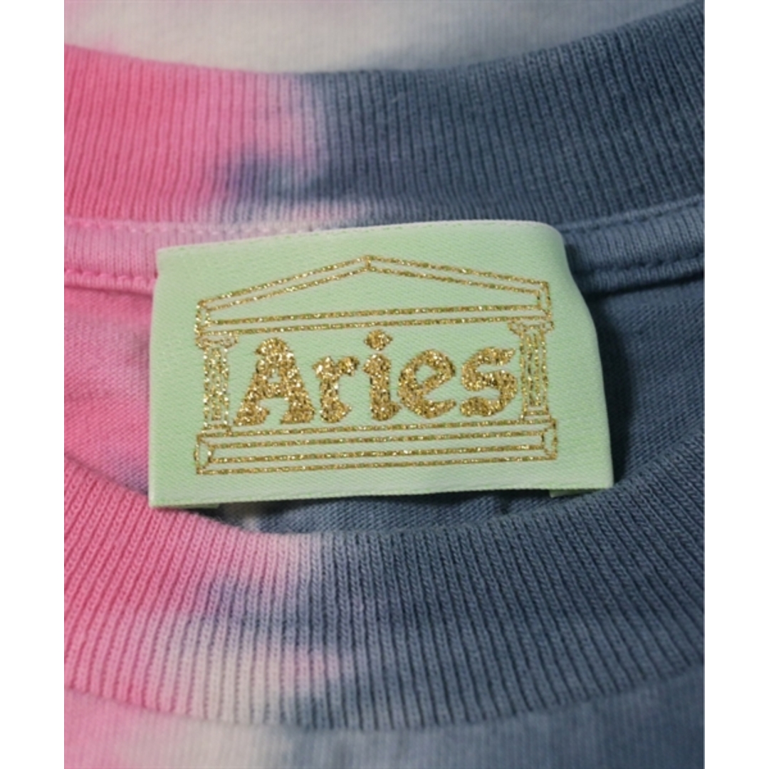 aries(アリエス)のAries アリエス Tシャツ・カットソー S ピンクx紺x白 【古着】【中古】 レディースのトップス(カットソー(半袖/袖なし))の商品写真