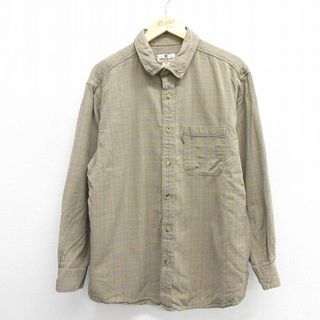 ウールリッチ(WOOLRICH)のXL★古着 ウールリッチ WOOLRICH 長袖 シャツ メンズ 大きいサイズ コットン 茶他 ブラウン チェック 24feb08 中古 トップス(シャツ)