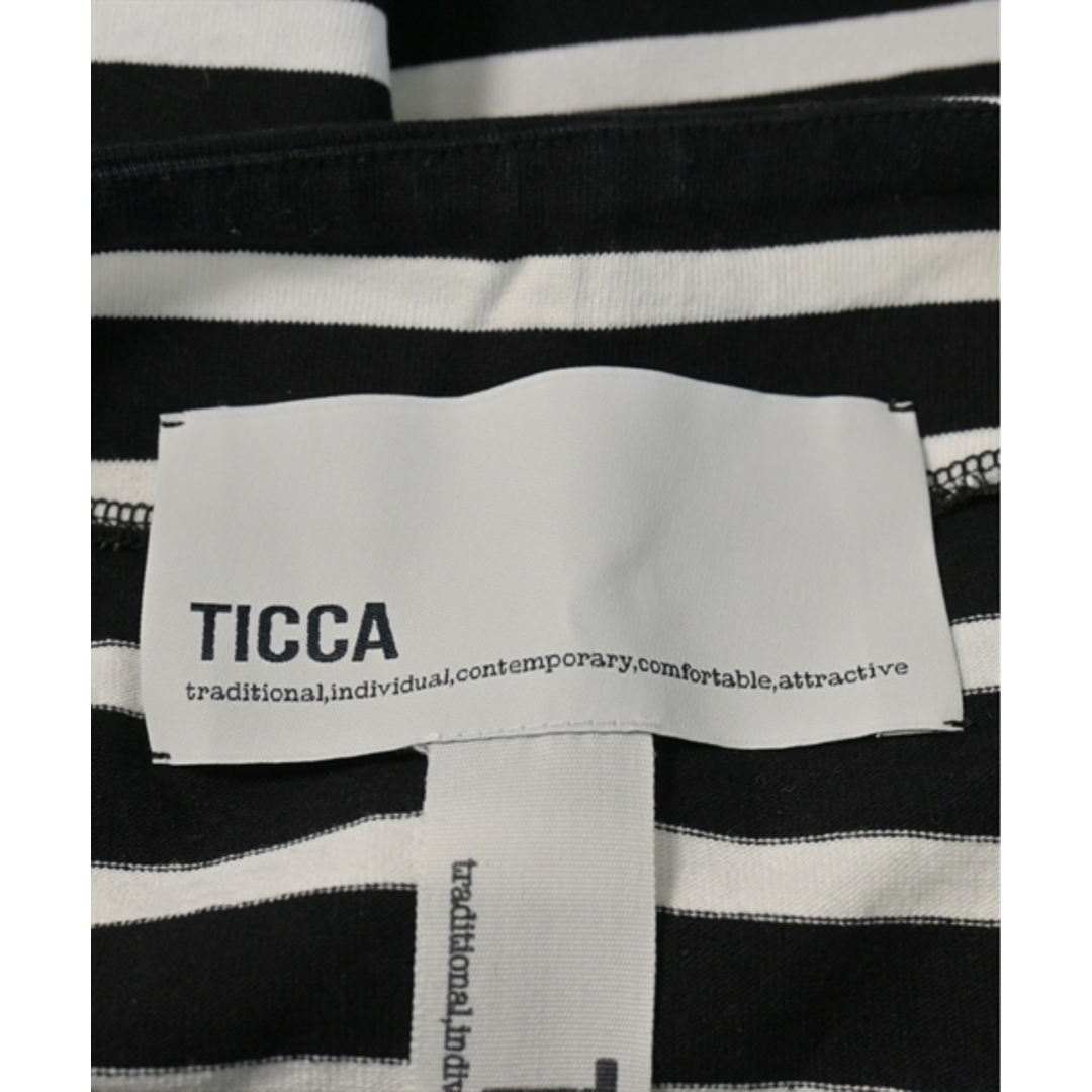 TICCA(ティッカ)のTICCA ティッカ Tシャツ・カットソー F 黒x白(ボーダー) 【古着】【中古】 レディースのトップス(カットソー(半袖/袖なし))の商品写真