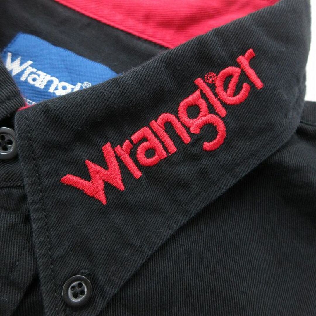 Wrangler(ラングラー)のXL★古着 ラングラー Wrangler 長袖 ウエスタン シャツ メンズ ダッジ DODGE RODEO 刺繍 大きいサイズ コットン 黒 ブラック 24feb08 中古 トップス メンズのトップス(シャツ)の商品写真