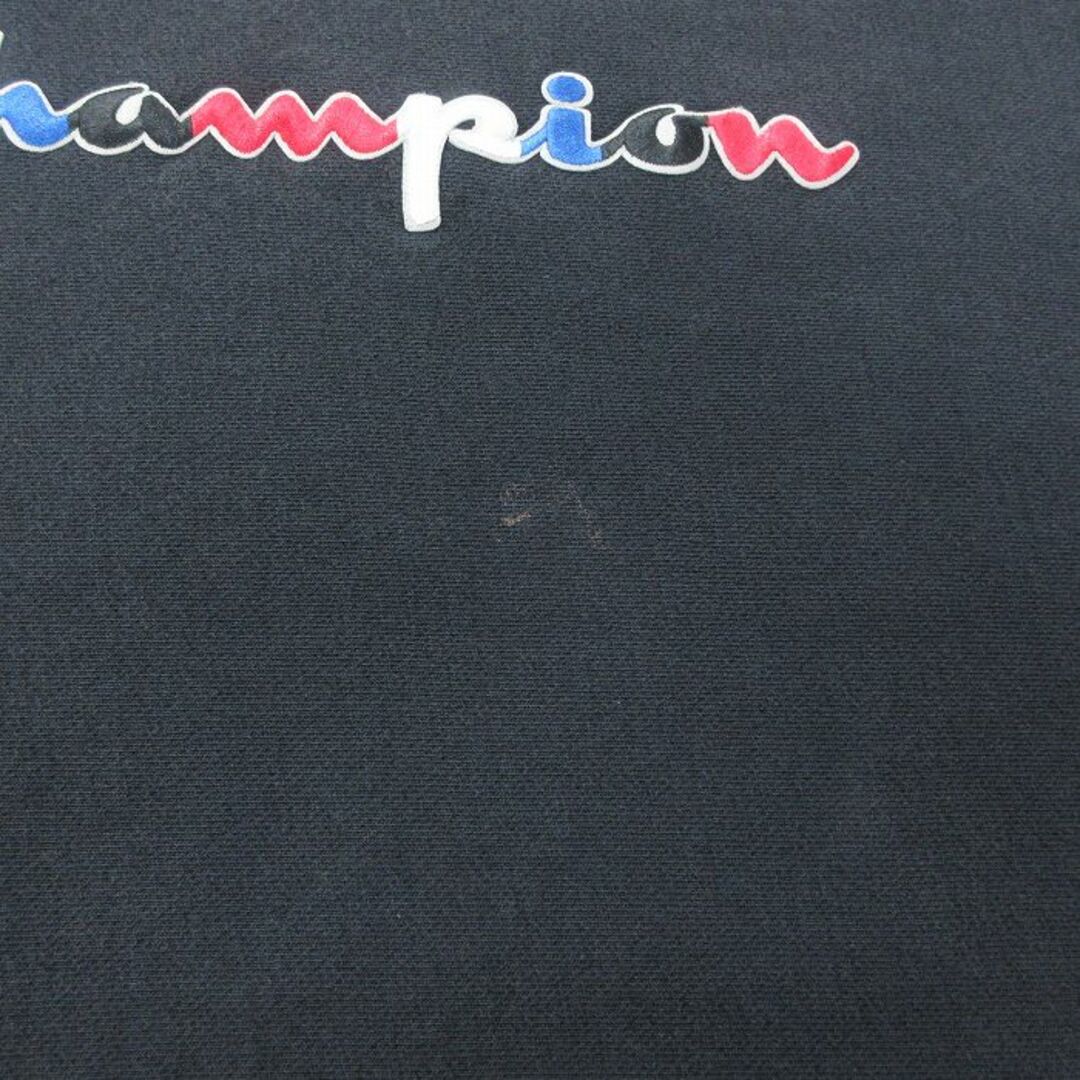 Champion(チャンピオン)のL★古着 チャンピオン champion 長袖 スウェット メンズ ビッグロゴ 黒 ブラック 24feb08 中古 スエット トレーナー トップス メンズのトップス(パーカー)の商品写真