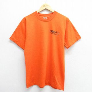 フルーツオブザルーム(FRUIT OF THE LOOM)のM★古着 フルーツオブザルーム 半袖 ビンテージ Tシャツ メンズ 00年代 00s NMGAS クルーネック オレンジ 24feb10 中古(Tシャツ/カットソー(半袖/袖なし))