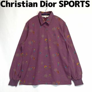 クリスチャンディオール(Christian Dior)のクリスチャンディオール ゴルフ柄 ポロシャツ 長袖 ゴルフウェア レディース(ウエア)