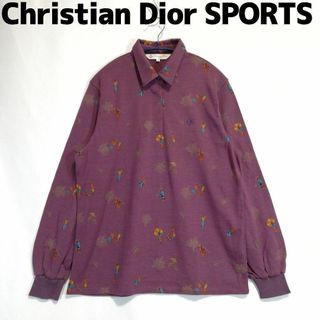 Christian Dior - クリスチャンディオール ゴルフ柄 ポロシャツ 長袖 ゴルフウェア レディース