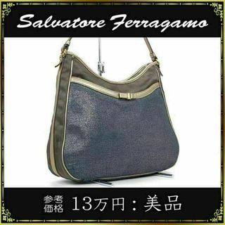 Salvatore Ferragamo - 【全額返金保証・送料無料】フェラガモのショルダーバッグ・正規品・美品・ヴァラ