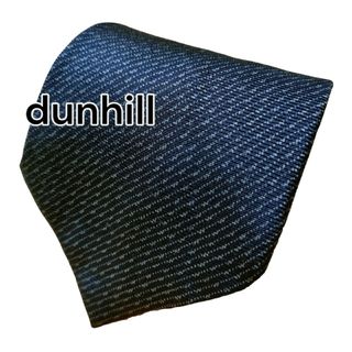 ダンヒル(Dunhill)の【dunhill】　ダンヒル　ネイビー系　総柄　イタリア製(ネクタイ)