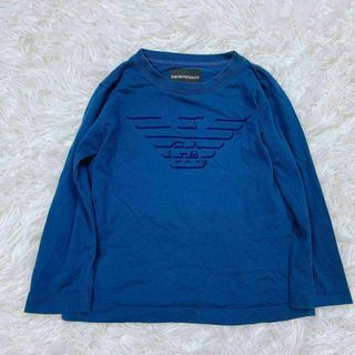 エンポリオアルマーニ(Emporio Armani)のエンポリオアルマーニ 長袖Ｔシャツ　ロンＴ　ブルー　青　ロゴ　106cm(Tシャツ/カットソー)