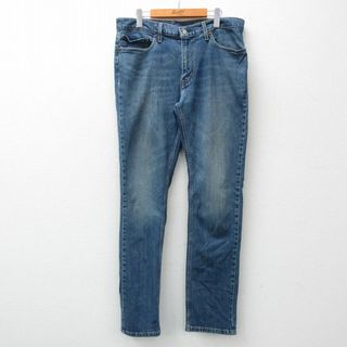 リーバイス(Levi's)のW36★古着 リーバイス Levis 511 ジーンズ メンズ ヒゲ 紺 ネイビー デニム 24feb12 中古 ボトムス ジーパン Gパン ロング パンツ(ワークパンツ/カーゴパンツ)