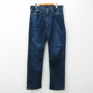 リーバイス(Levi's)のW34★古着 リーバイス Levis 514 ジーンズ メンズ 濃紺 ネイビー デニム 24feb12 中古 ボトムス ジーパン Gパン ロング パンツ(ワークパンツ/カーゴパンツ)