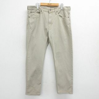 リーバイス(Levi's)のW37★古着 リーバイス Levis 502 ジーンズ メンズ ベージュ カーキ デニム 24feb14 中古 ボトムス ジーパン Gパン ロング パンツ(ワークパンツ/カーゴパンツ)