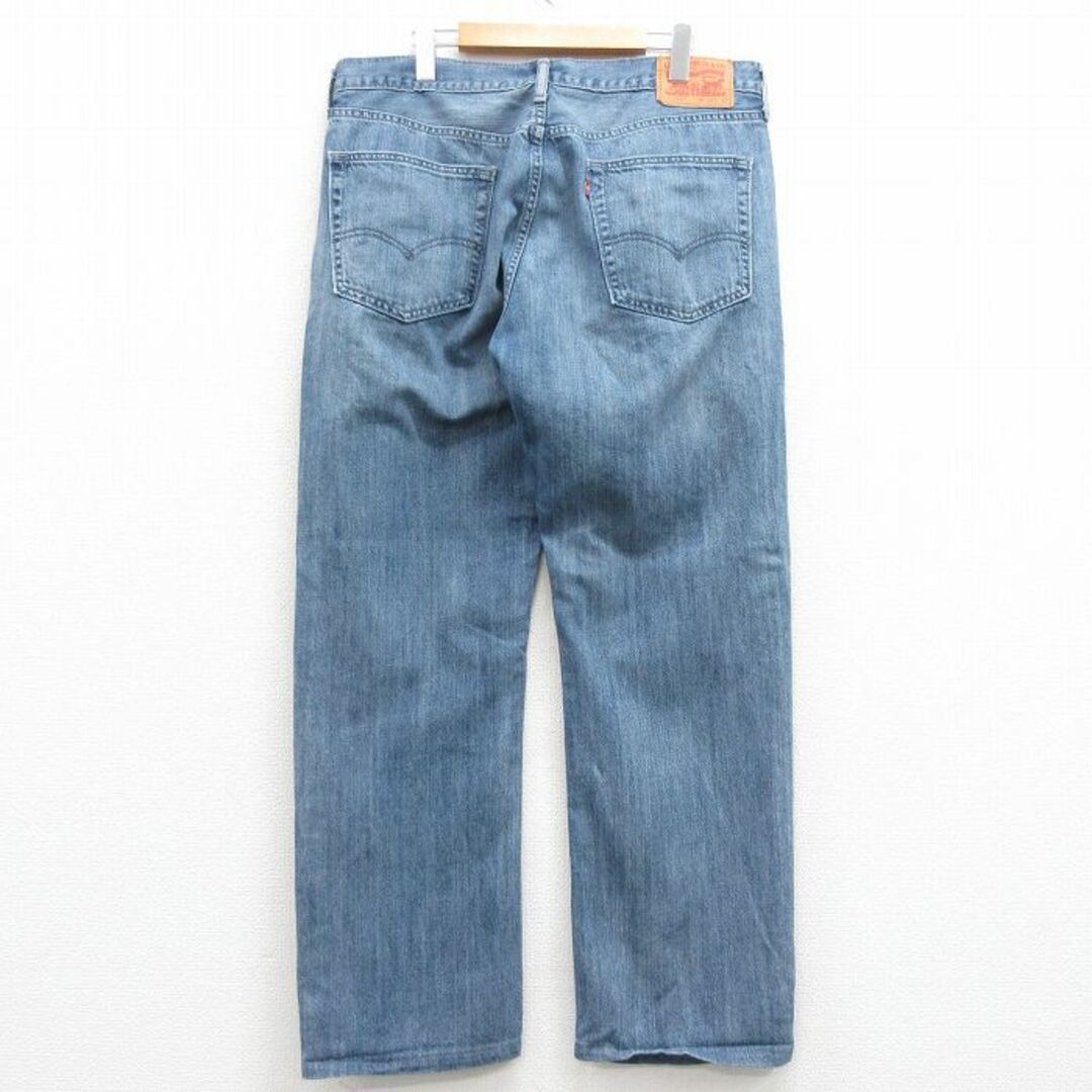 Levi's(リーバイス)のW36★古着 リーバイス Levis 514 ジーンズ メンズ ヒゲ コットン 紺 ネイビー デニム 24feb15 中古 ボトムス ジーパン Gパン ロング パンツ メンズのパンツ(ワークパンツ/カーゴパンツ)の商品写真