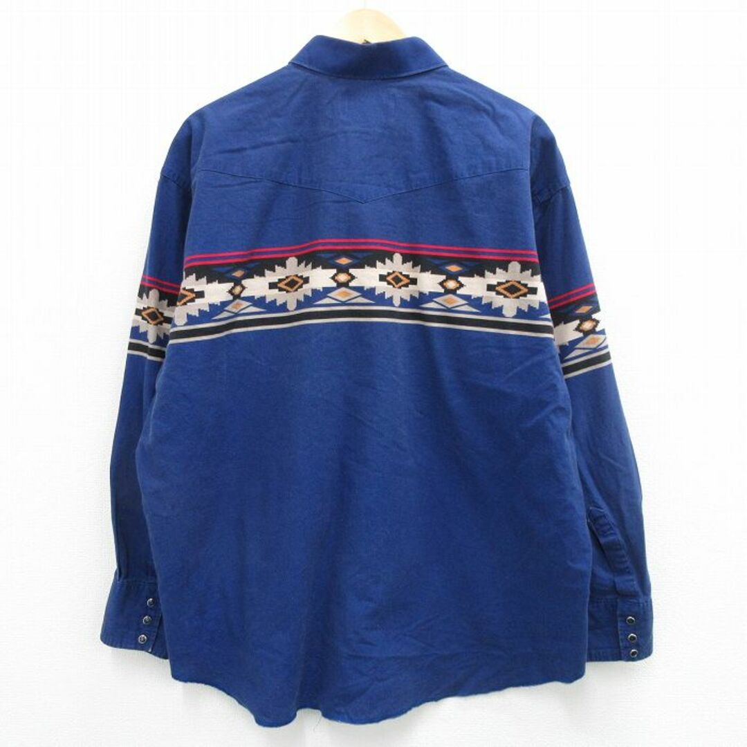 Wrangler - XL☆古着 ラングラー Wrangler 長袖 ウエスタン Wrangler - XL☆古着 ラングラー Wrangler 長袖 ウエスタン