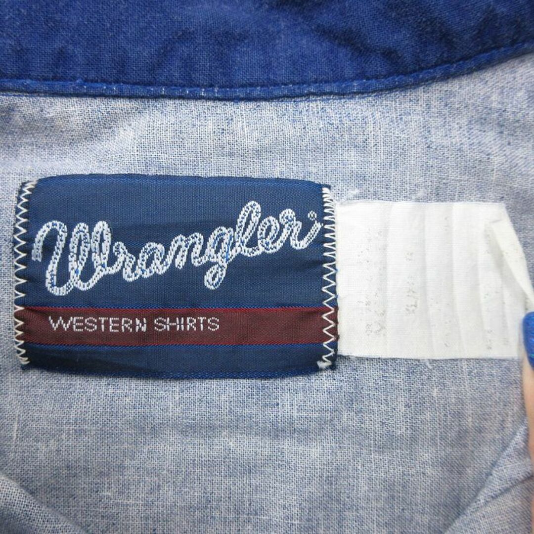 Wrangler - XL☆古着 ラングラー Wrangler 長袖 ウエスタン Wrangler - XL☆古着 ラングラー Wrangler 長袖 ウエスタン