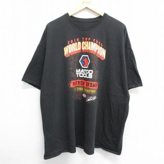 XL★古着 半袖 Tシャツ メンズ レーシング アントロンブラウン NHRA 大きいサイズ クルーネック 黒 ブラック 24feb14 中古(Tシャツ/カットソー(半袖/袖なし))