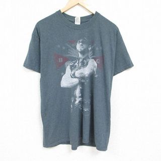 XL★古着 半袖 ロック バンド Tシャツ メンズ ブラントリーギルバット 大きいサイズ クルーネック グレー 霜降り 24feb12 中古(Tシャツ/カットソー(半袖/袖なし))