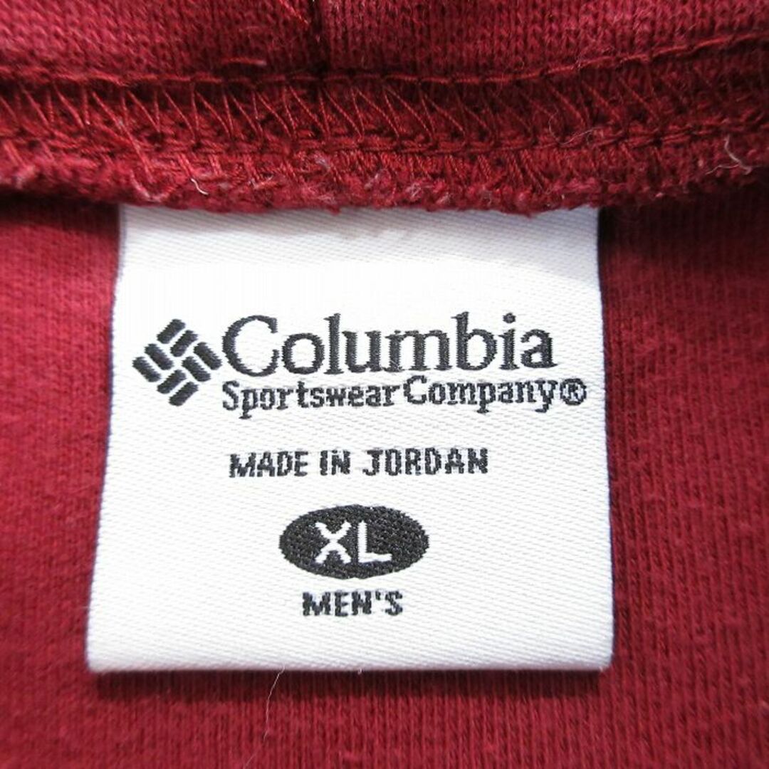 Columbia(コロンビア)のXL★古着 コロンビア COLUMBIA 長袖 ビンテージ Tシャツ メンズ 00年代 00s ワンポイントロゴ 大きいサイズ コットン ハイネック モックネック エンジ 24feb12 中古 メンズのトップス(Tシャツ/カットソー(半袖/袖なし))の商品写真