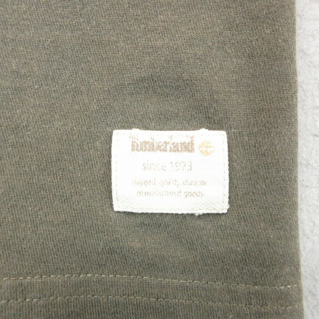 Timberland(ティンバーランド)のXL★古着 ティンバーランド 半袖 ビンテージ Tシャツ メンズ 00年代 00s ワンポイントロゴ ラグラン 大きいサイズ コットン クルーネック 緑系 グリーン 24feb12 中古 メンズのトップス(Tシャツ/カットソー(半袖/袖なし))の商品写真