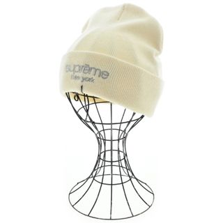 シュプリーム(Supreme)のSupreme シュプリーム ニットキャップ・ビーニー - 白 【古着】【中古】(ニット帽/ビーニー)