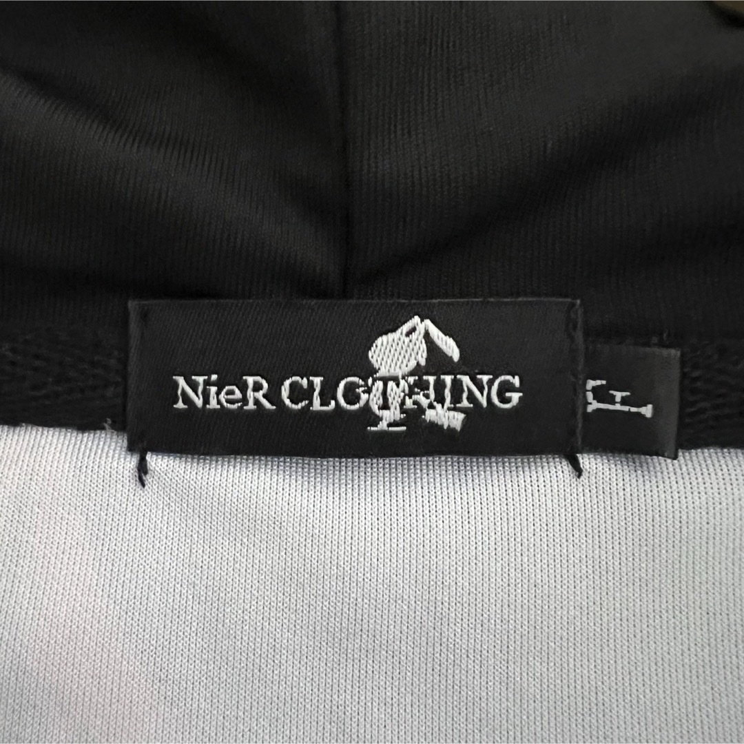 NieR Clothing(ニーアクロージング)の美品✨ ニーアクロージング ロングパーカー うさぎ女の子 ニーアロゴ 総柄 レディースのトップス(パーカー)の商品写真