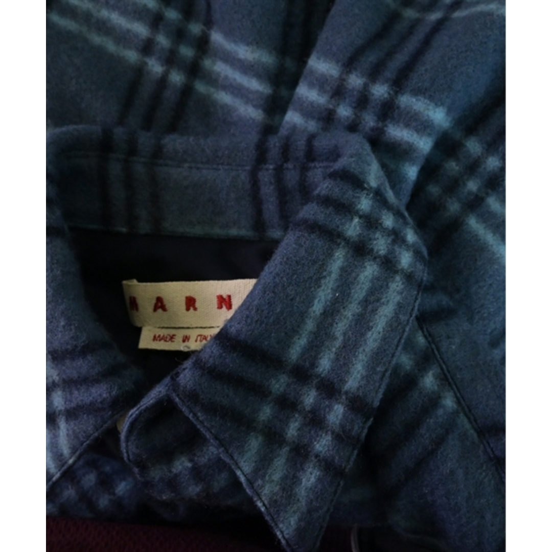 Marni(マルニ)のMARNI マルニ カジュアルシャツ 48(L位) 青系x紺(チェック) 【古着】【中古】 メンズのトップス(シャツ)の商品写真