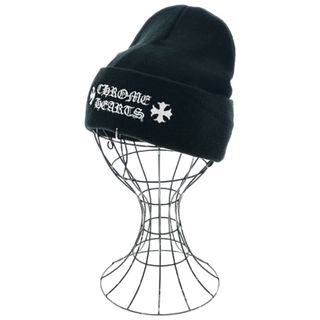 クロムハーツ(Chrome Hearts)のCHROME HEARTS クロムハーツ ニットキャップ・ビーニー - 黒 【古着】【中古】(ニット帽/ビーニー)