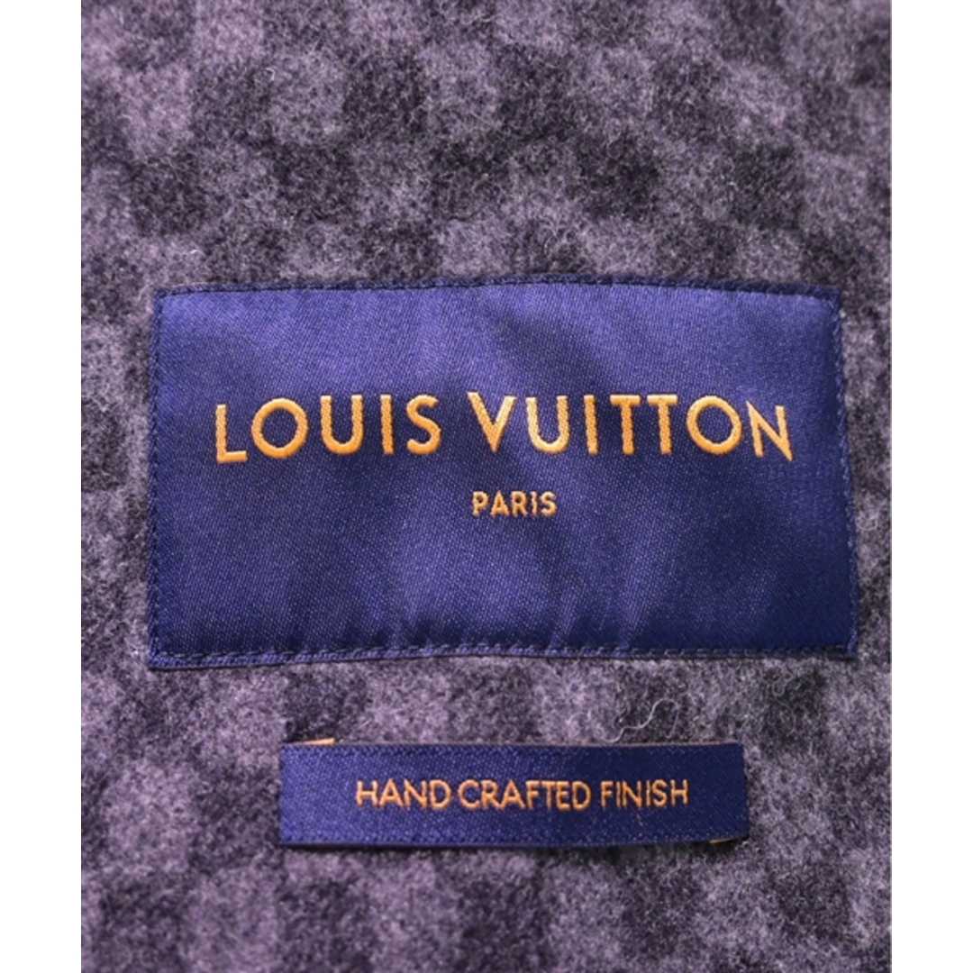 LOUIS VUITTON(ルイヴィトン)のLOUIS VUITTON ダッフルコート 46(M位) グレー(チェック) 【古着】【中古】 メンズのジャケット/アウター(ダッフルコート)の商品写真