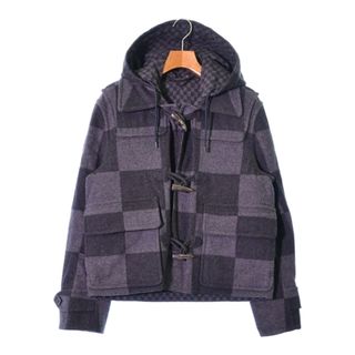 ルイヴィトン(LOUIS VUITTON)のLOUIS VUITTON ダッフルコート 46(M位) グレー(チェック) 【古着】【中古】(ダッフルコート)