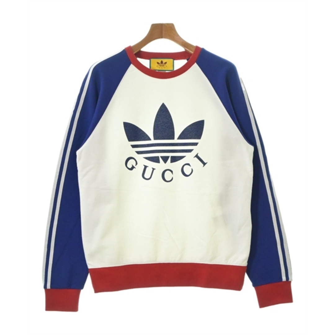 GUCCI グッチ スウェット S 白x紺x赤 【古着】 GUCCI グッチ スウェット S 白x紺x赤 【古着】