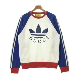 グッチ(Gucci)のGUCCI グッチ スウェット S 白x紺x赤 【古着】【中古】(スウェット)