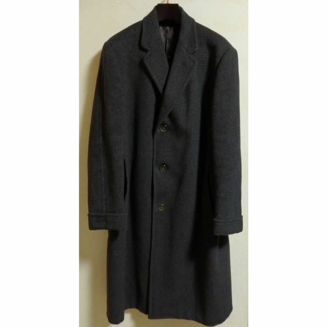 50s 60s 英国Daks チェスターコート ステンカラーコート Lサイズ メンズのジャケット/アウター(チェスターコート)の商品写真