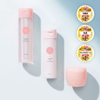 【新品】ももぷり　しっとり化粧水＋乳液＋フェイスクリーム3点セット(化粧水/ローション)