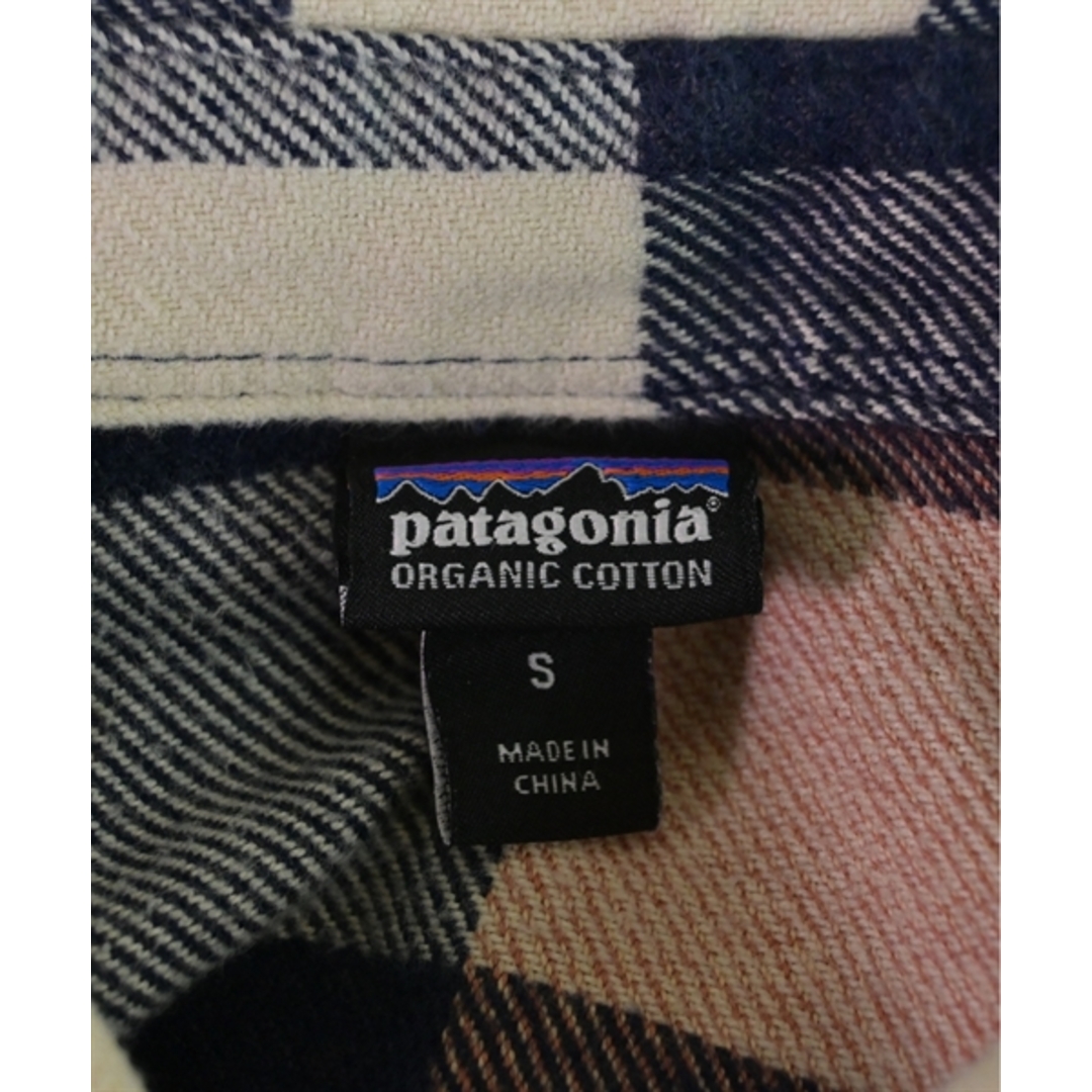 patagonia(パタゴニア)のpatagonia パタゴニア ワンピース S 紺xピンクx白(チェック) 【古着】【中古】 レディースのワンピース(ひざ丈ワンピース)の商品写真