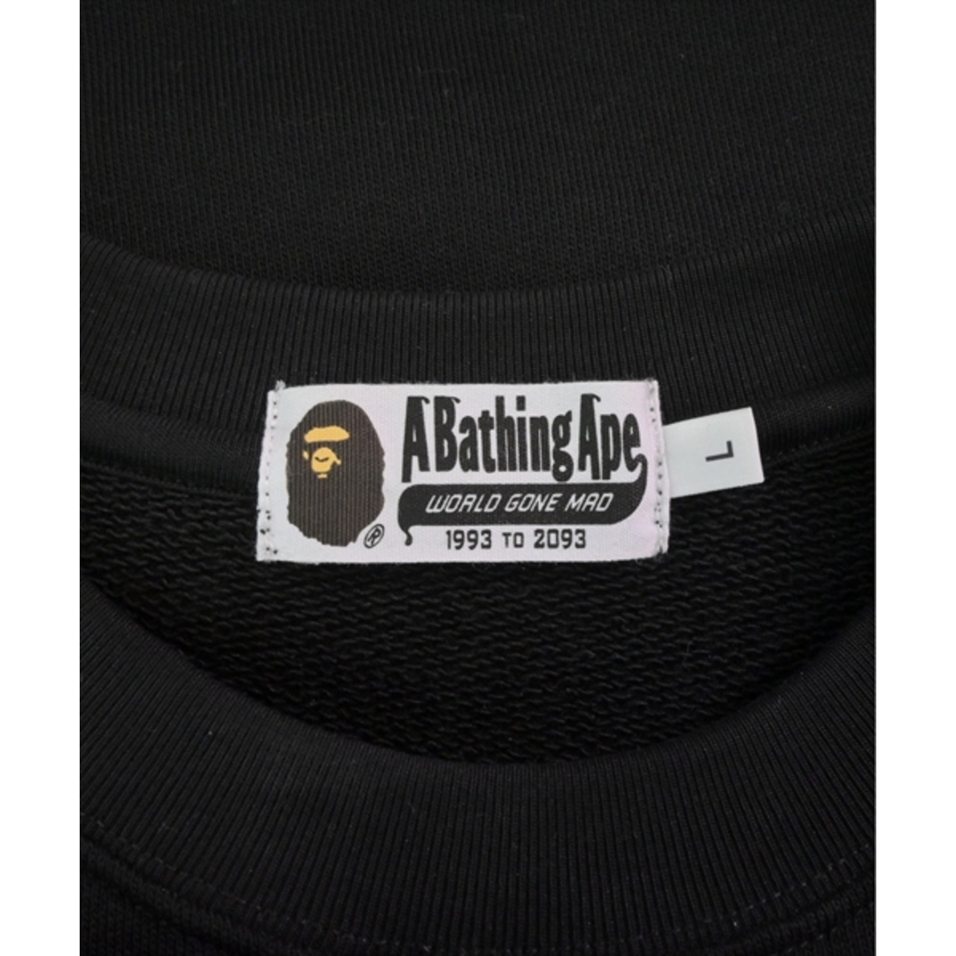 A BATHING APE(アベイシングエイプ)のA BATHING APE アベイシングエイプ スウェット L 黒 【古着】【中古】 メンズのトップス(スウェット)の商品写真