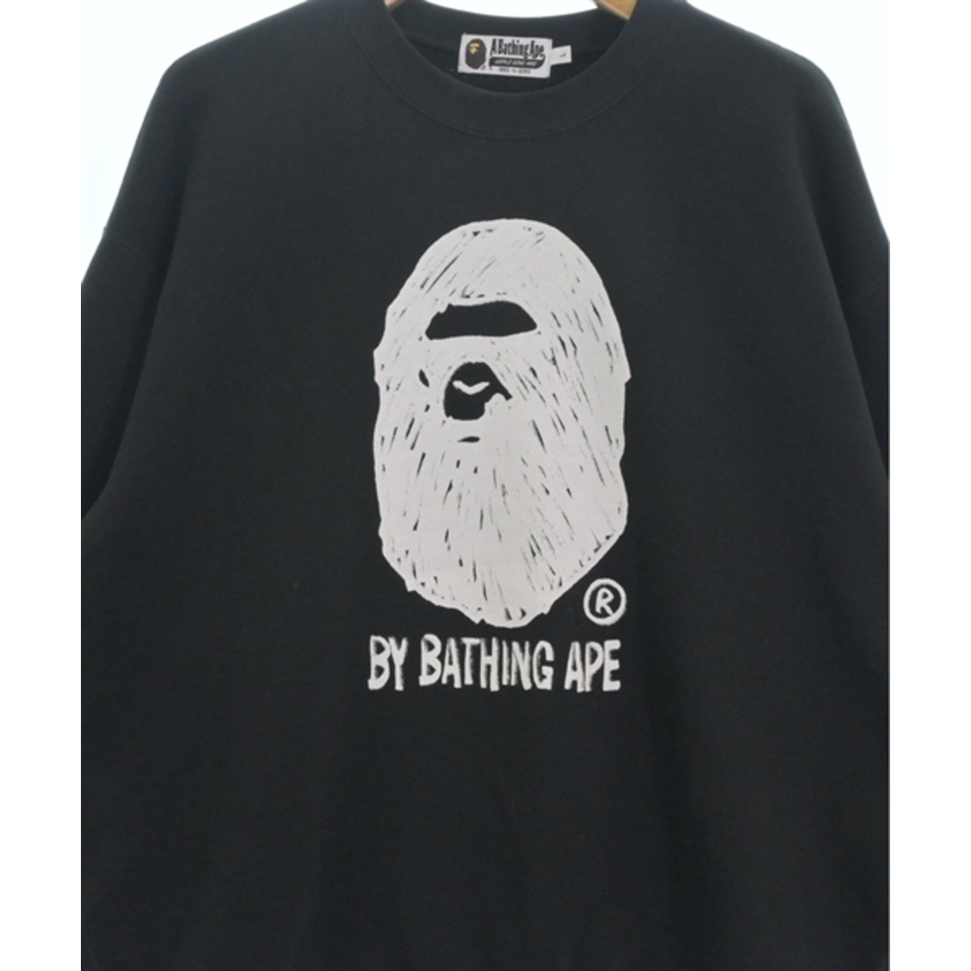 A BATHING APE(アベイシングエイプ)のA BATHING APE アベイシングエイプ スウェット L 黒 【古着】【中古】 メンズのトップス(スウェット)の商品写真