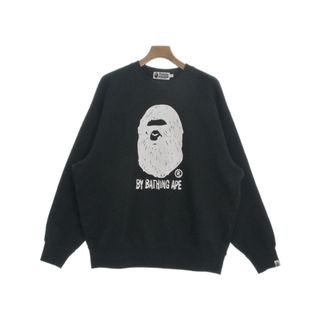 アベイシングエイプ(A BATHING APE)のA BATHING APE アベイシングエイプ スウェット L 黒 【古着】【中古】(スウェット)