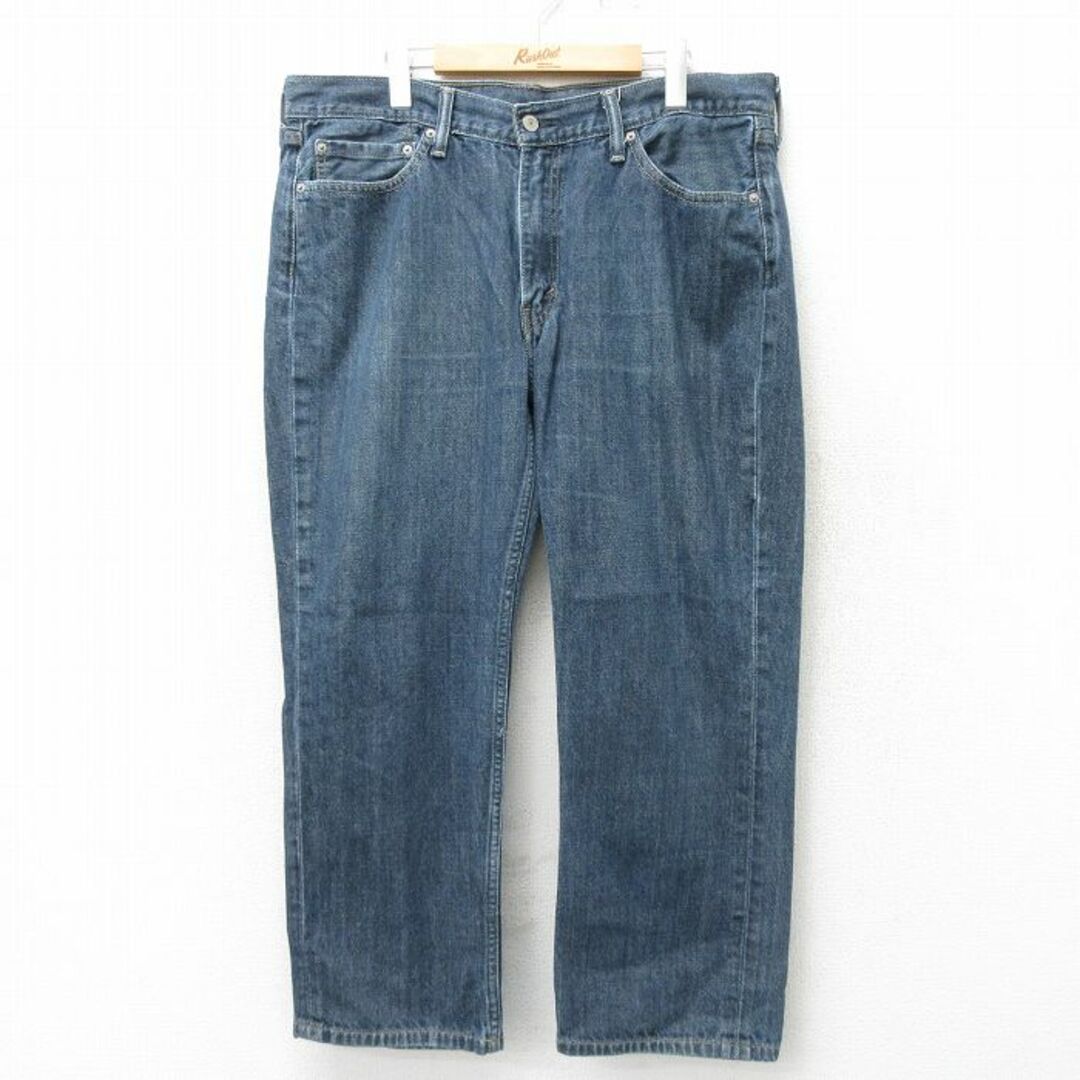 Levi's(リーバイス)のW37★古着 リーバイス Levis 514 ジーンズ メンズ コットン 濃紺 ネイビー デニム 24feb16 中古 ボトムス ジーパン Gパン ロング パンツ メンズのパンツ(ワークパンツ/カーゴパンツ)の商品写真