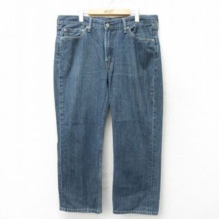 リーバイス(Levi's)のW37★古着 リーバイス Levis 514 ジーンズ メンズ コットン 濃紺 ネイビー デニム 24feb16 中古 ボトムス ジーパン Gパン ロング パンツ(ワークパンツ/カーゴパンツ)