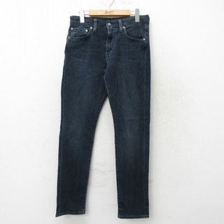 リーバイス(Levi's)のW30★古着 リーバイス Levis 512 ジーンズ メンズ ヒゲ 紺 ネイビー デニム 24feb17 中古 ボトムス ジーパン Gパン ロング パンツ(ワークパンツ/カーゴパンツ)