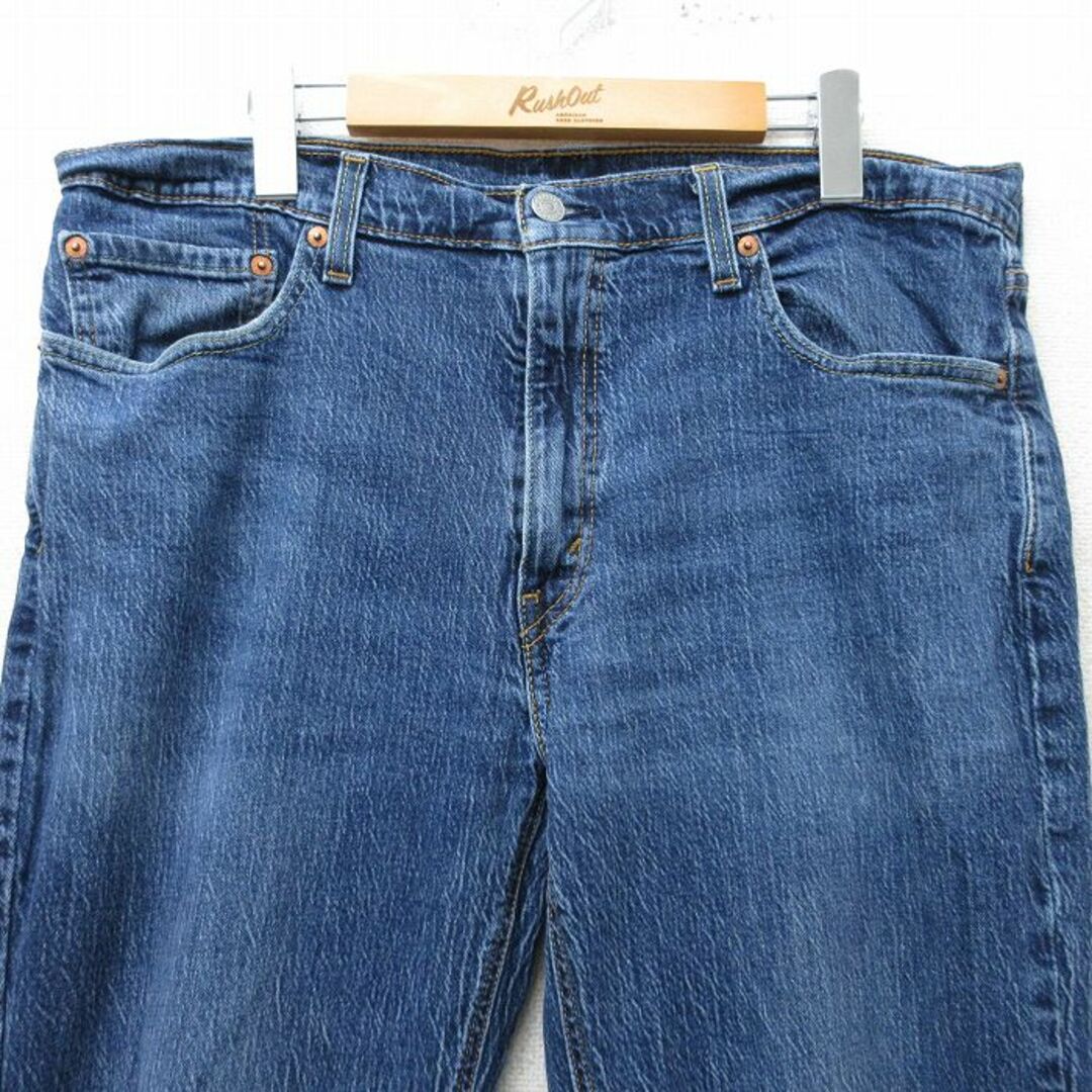 Levi's(リーバイス)のW37★古着 リーバイス Levis 541 ジーンズ メンズ ヒゲ 紺 ネイビー デニム 24feb17 中古 ボトムス ジーパン Gパン ロング パンツ メンズのパンツ(ワークパンツ/カーゴパンツ)の商品写真