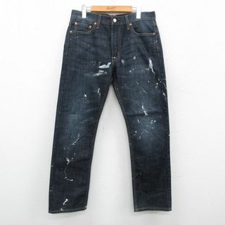 リーバイス(Levi's)のW33★古着 リーバイス Levis 513 ジーンズ メンズ コットン 紺 ネイビー デニム 24feb19 中古 ボトムス ジーパン Gパン ロング パンツ(ワークパンツ/カーゴパンツ)