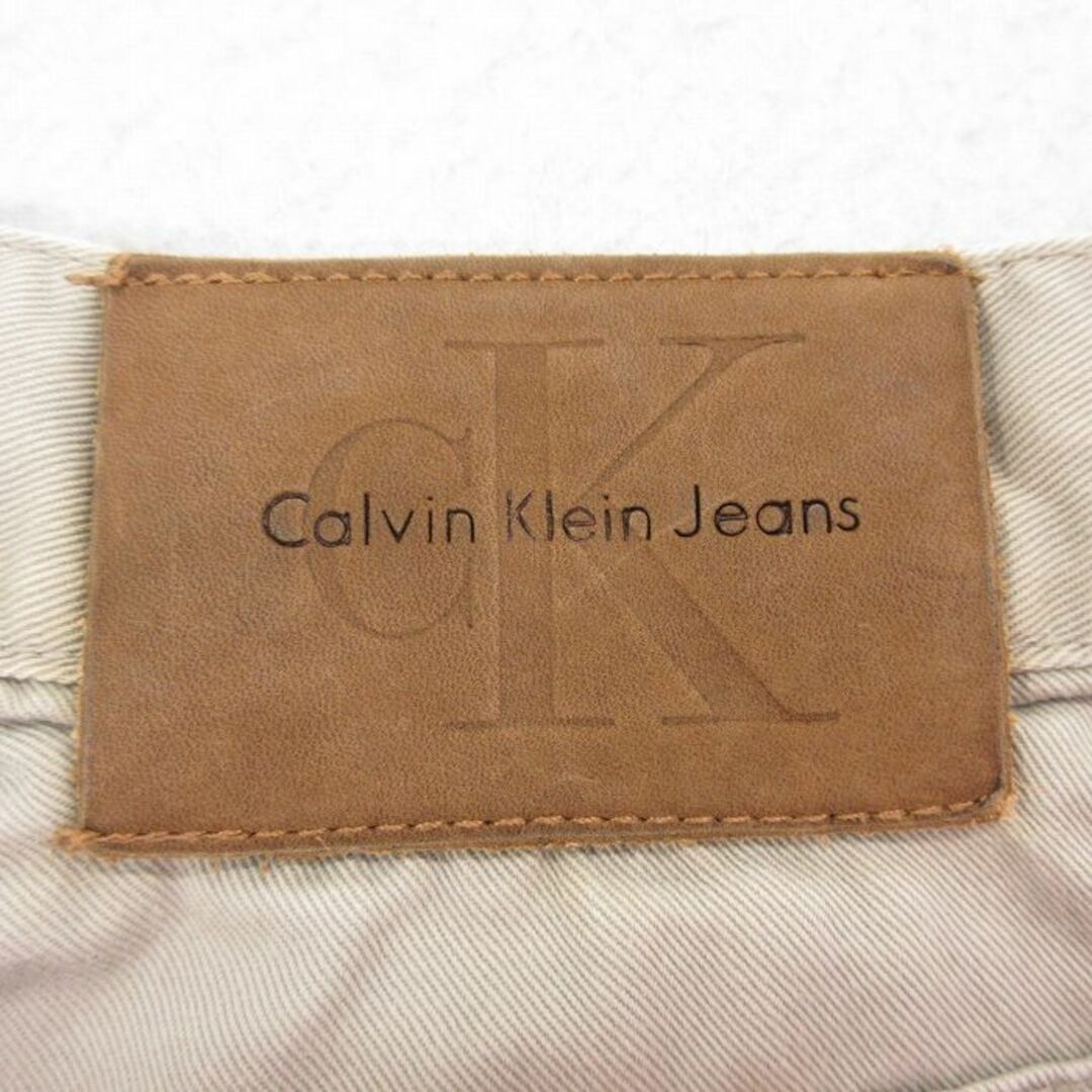 ck Calvin Klein(シーケーカルバンクライン)のW36★古着 カルバンクライン Calvin Klein パンツ メンズ コットン ベージュ カーキ 24feb20 中古 ボトムス ロング メンズのパンツ(ワークパンツ/カーゴパンツ)の商品写真