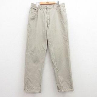 シーケーカルバンクライン(ck Calvin Klein)のW36★古着 カルバンクライン Calvin Klein パンツ メンズ コットン ベージュ カーキ 24feb20 中古 ボトムス ロング(ワークパンツ/カーゴパンツ)