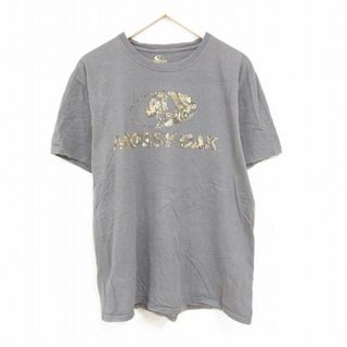 XL★古着 半袖 Tシャツ メンズ モッシーオーク コットン クルーネック グレー 24feb20 中古(Tシャツ/カットソー(半袖/袖なし))